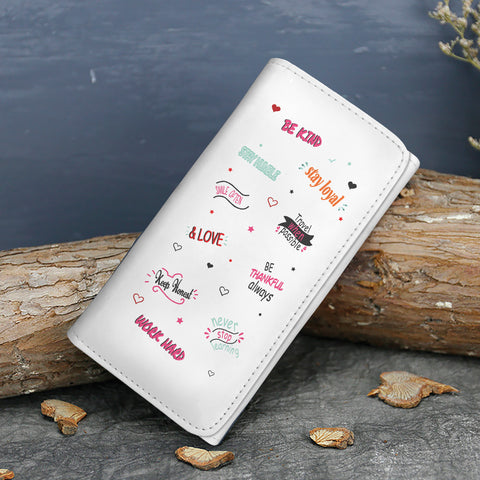 Image of Life Quotes Women's Wallet | White