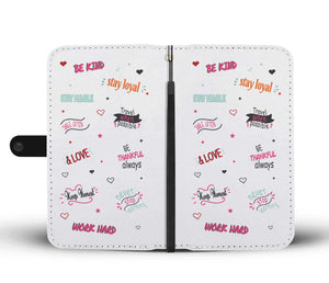 Life Quotes Phone Wallet Case | White