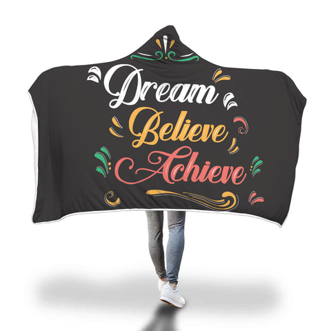 Image of Dream Believe Achieve! Hooded Blanket