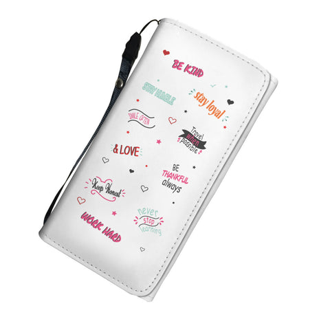 Image of Life Quotes Women's Wallet | White