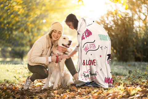 Image of Life Quotes Hooded Blanket | White